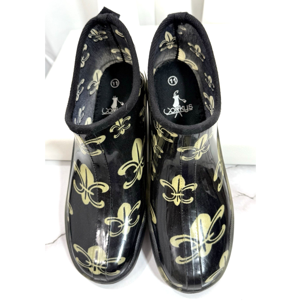 Corkys Black and Gold Ankle Boots